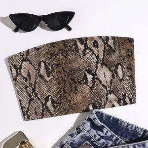 Snake skin pattern tube top bandeau